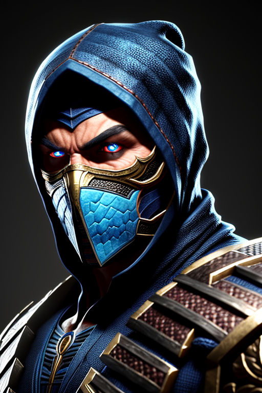 mortal kombat sub zero face drawings