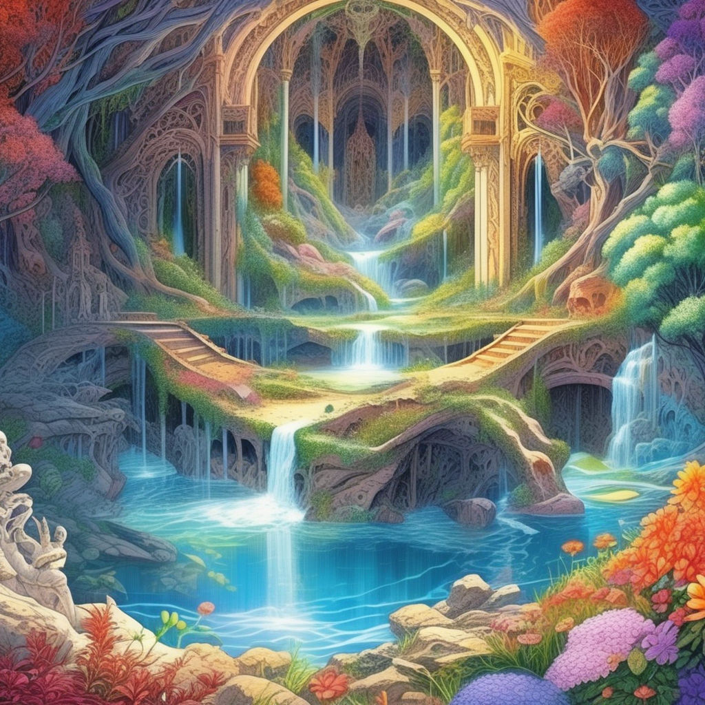 Eternal Love Fantasy Wooden Wall Art by Josephine Wall