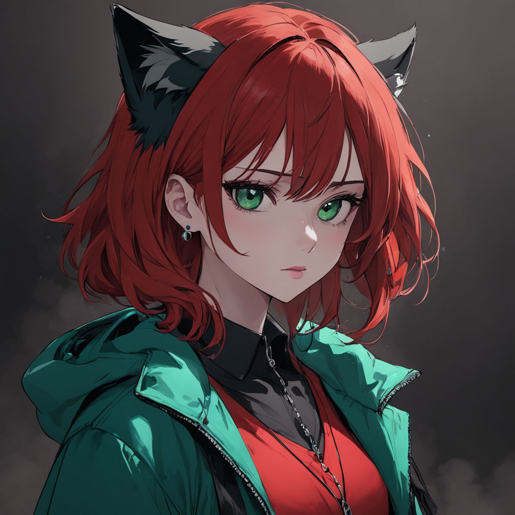 Anime cat girl character artwork on Craiyon