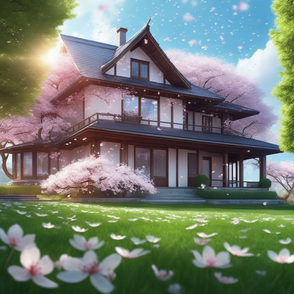 cute anime house  Playground AI