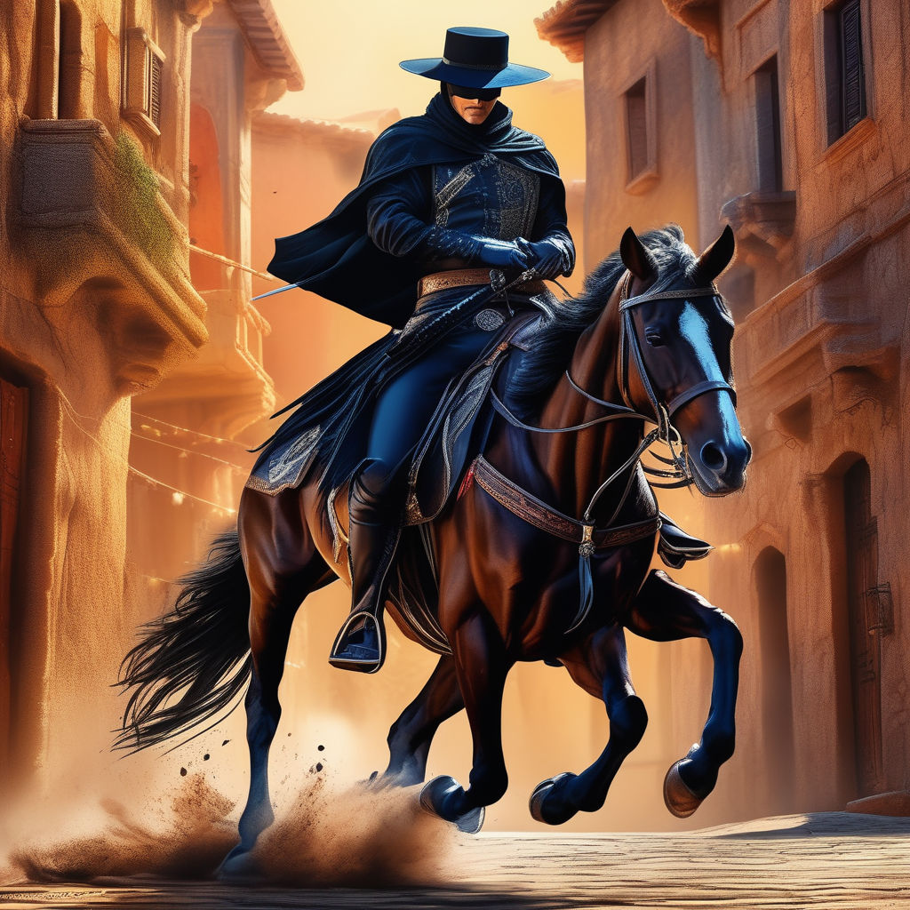 zorro horse drawing