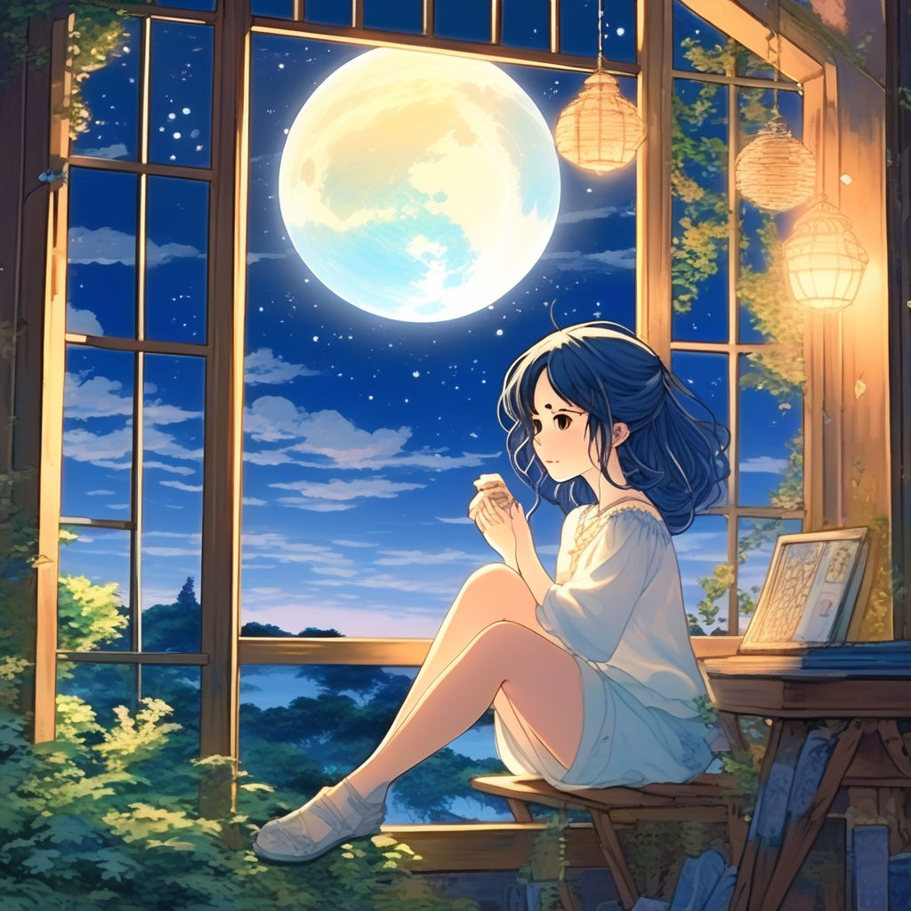 Wallpaper : night, anime, sky, clouds, Moon, moonlight, circle, atmosphere,  midnight, cloud, outer space, astronomical object, full moon 1920x1080 -  ThorRagnarok - 28621 - HD Wallpapers - WallHere