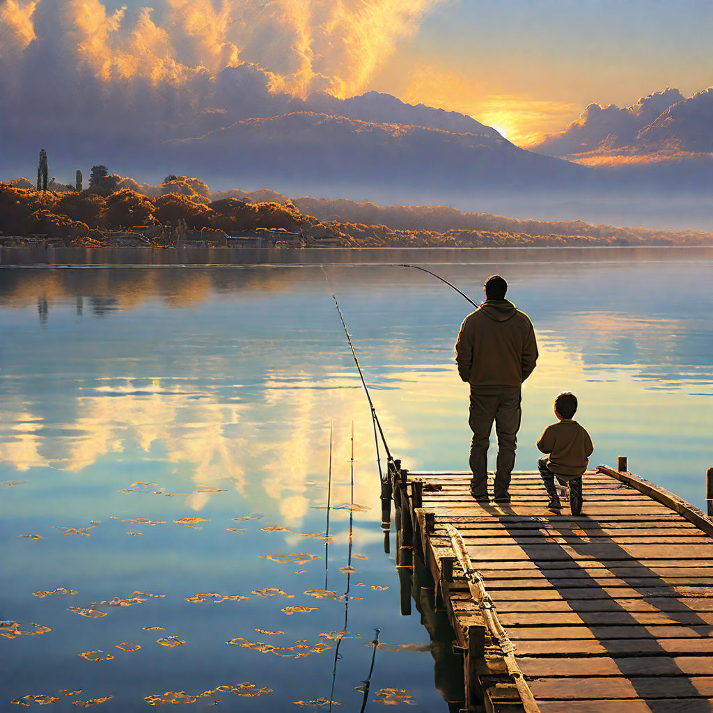 a beautiful 7 years old boy sitting next to his grandfather while