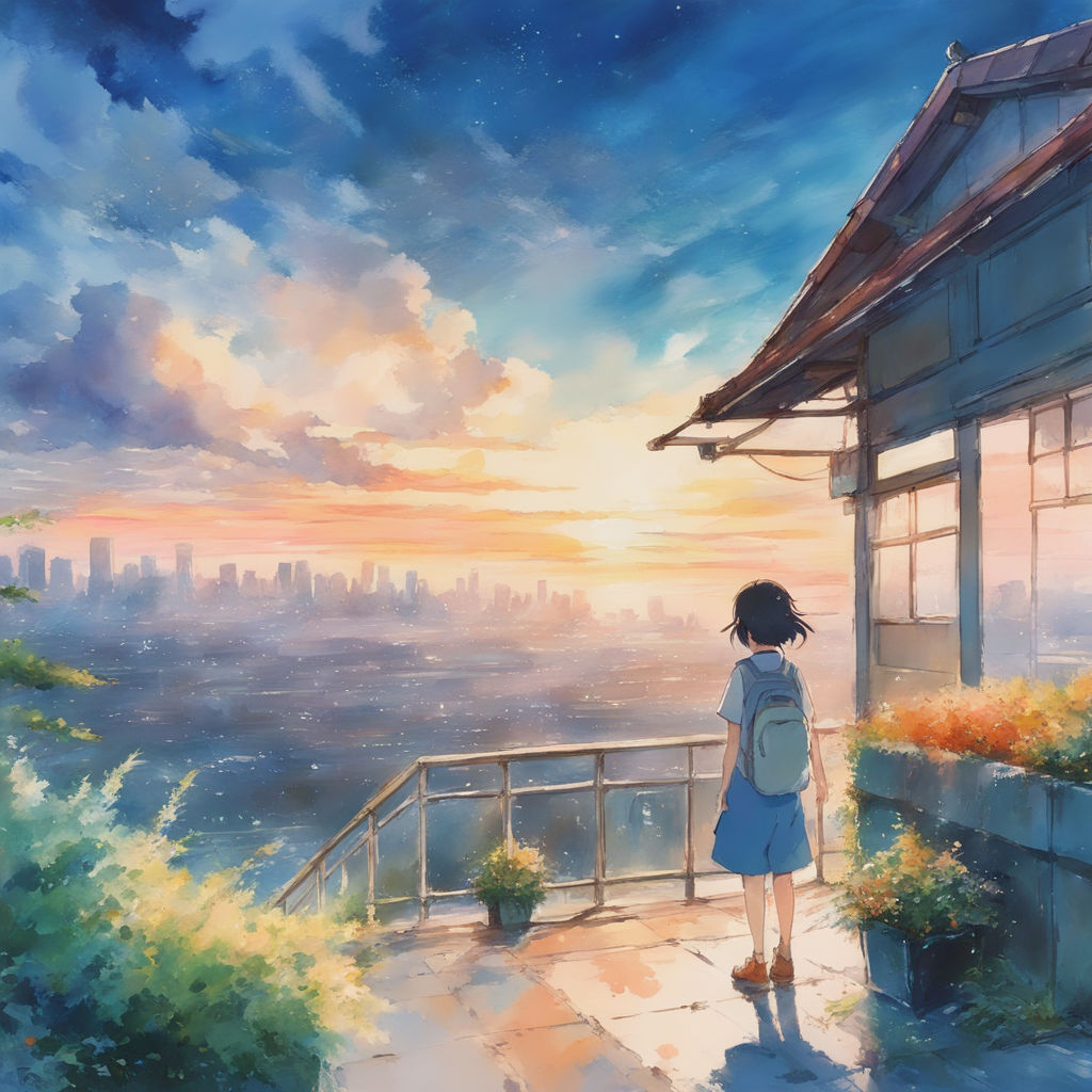 200 stars in the night sky, style of makoto shinkai studio