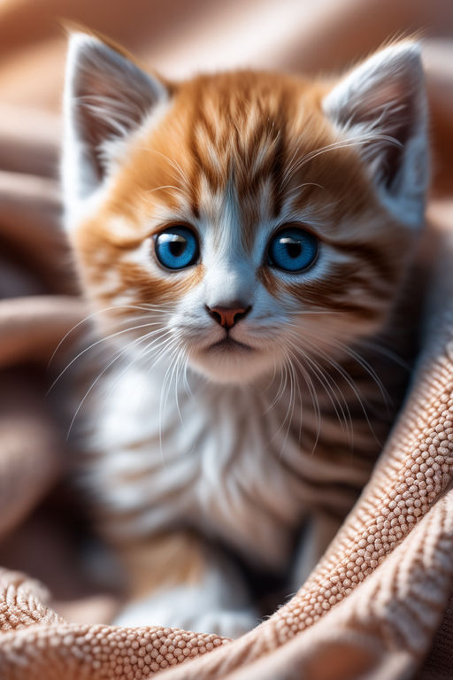 baby orange tabby kittens with blue eyes