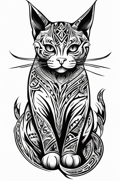 tribal big cat tattoo designs