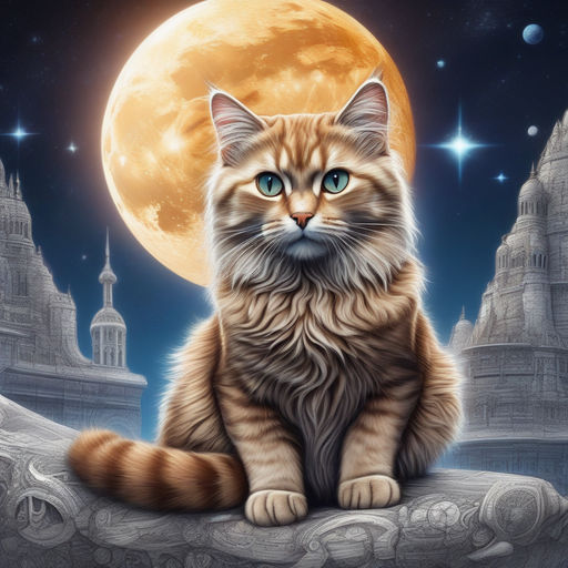 Cat in Moon Glow 