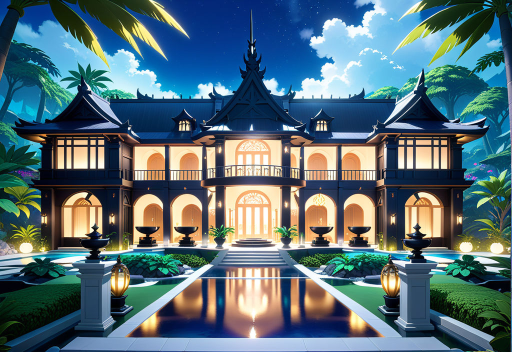 Spade manor at night | Manor exterior, Landscape design plans, Episode  interactive backgrounds