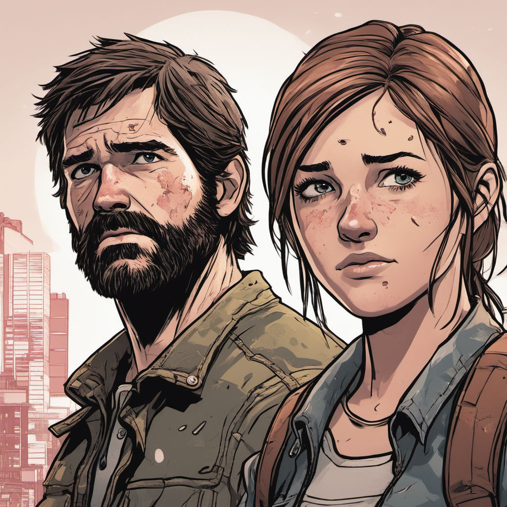 The last of us comics 4k, ellie in DC-style panels