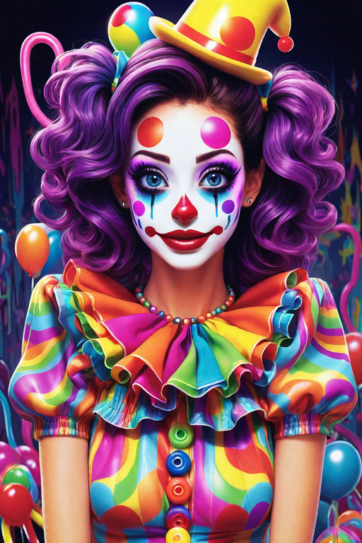 petite frame Clown girl with large bust - Playground