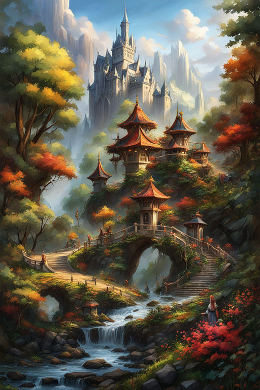 58 How to Paint an Epic Fantasy Castle Landscape, Acrylic Painting  Tutorial