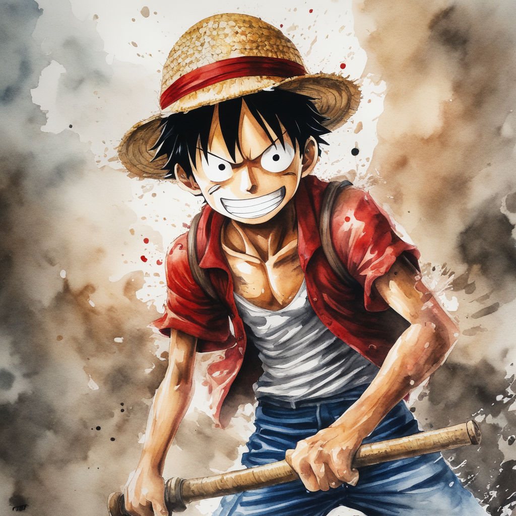 ArtStation - Luffy gear 5 !  one piece manga traditional art