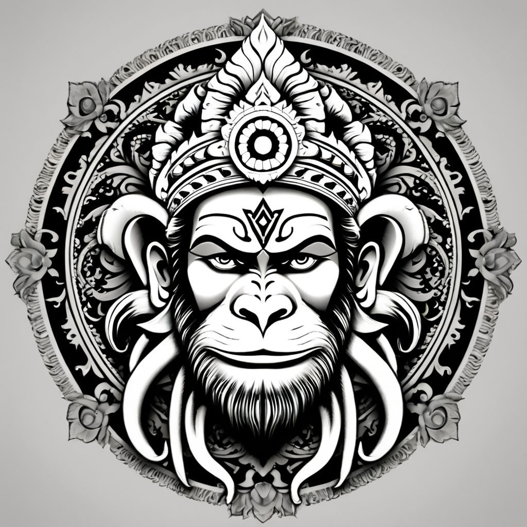 Hanuman tattoo idea | TattoosAI