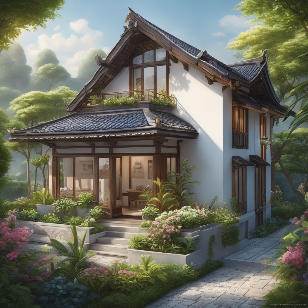 Japanese House, art, gate, house, torii, japanese, japan, anime, shrine,  orginal, HD wallpaper | Peakpx