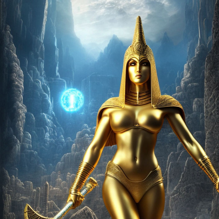 AI Generated Image - Golden Goddess