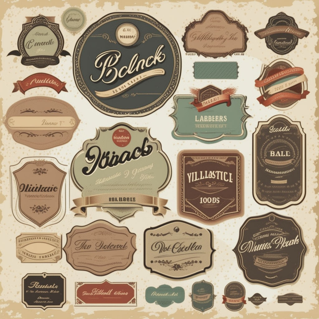 vintage blank label design