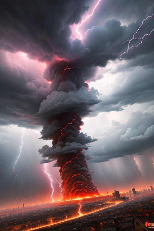 tornado and lightning storm wallpaper