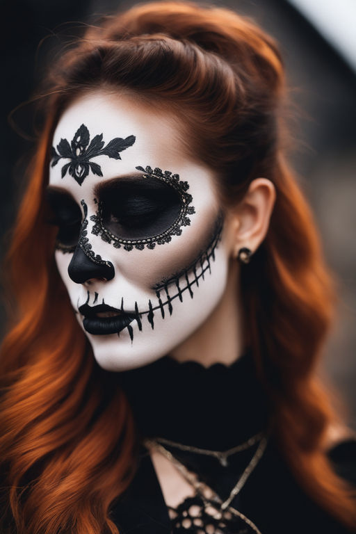 skeleton face paint women