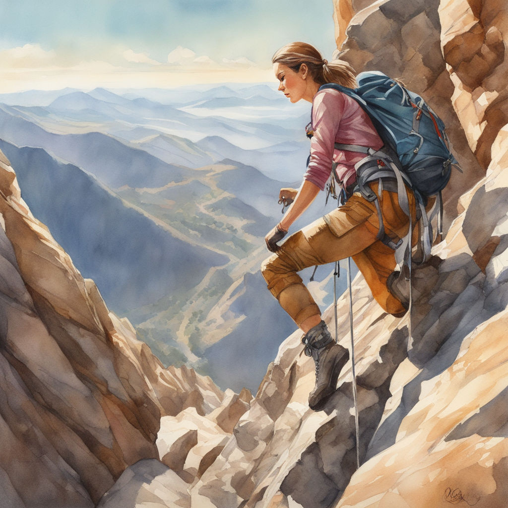 Hiking clipart illustration depicting a hiker with a backpack, enjoying the  scenic view of a waterfall in a lush forest. AI Generated 26674671 PNG