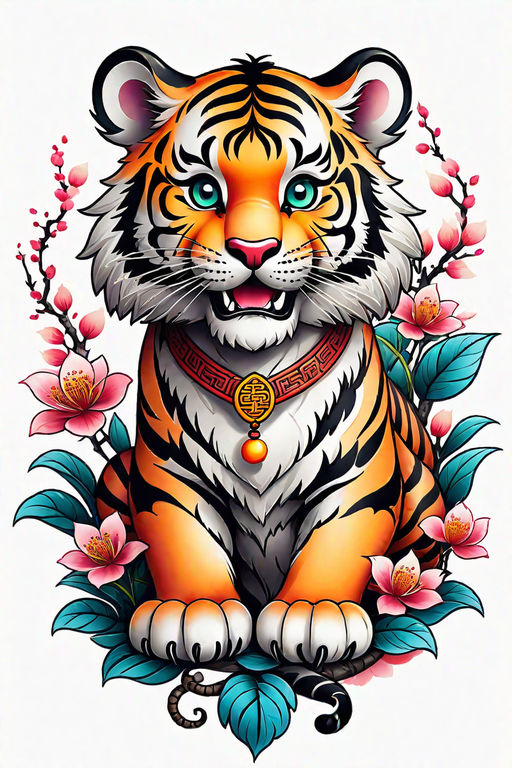 Cute Tiger Tattoo Defines a Cute... - Danish Tattooz House | Facebook