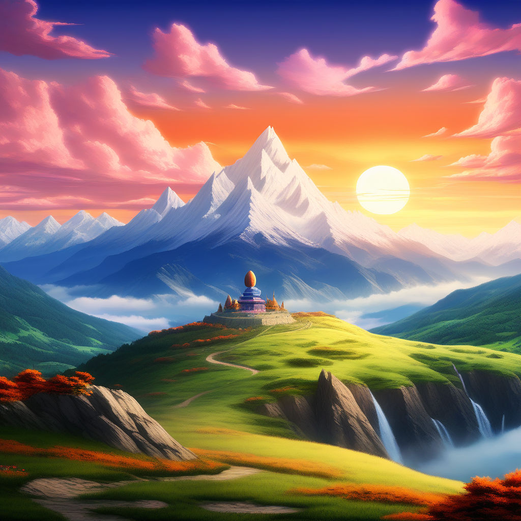 Dragon Ball Super Flying Landscape Poster