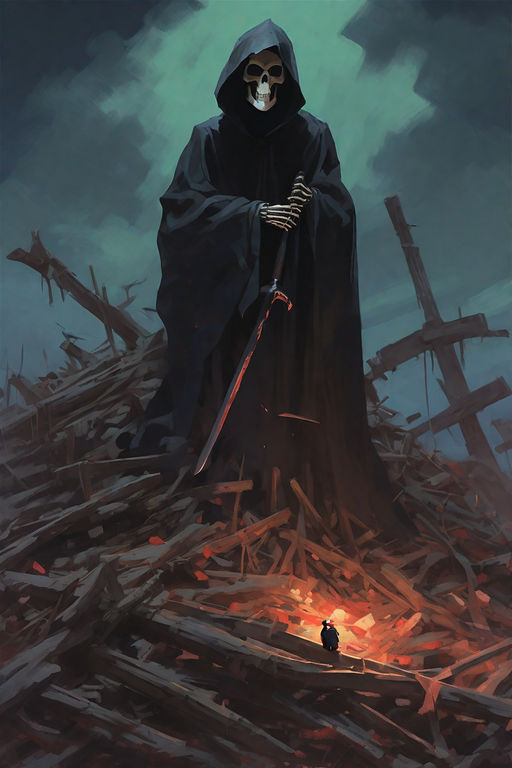 Grim Reaper Boatman Gothic Fantasy Knife Holder 