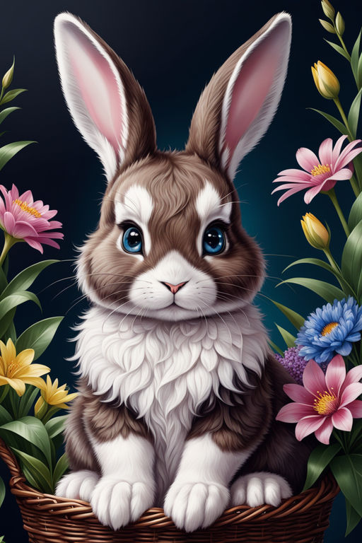 Easter Eggs Diamond Painting, Cute Bunny, Grass Diamond, Full