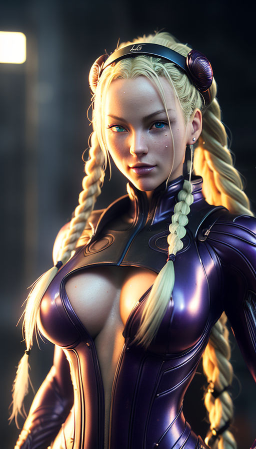 hands on floor, braids, thighs, Cammy White, long hair, video game