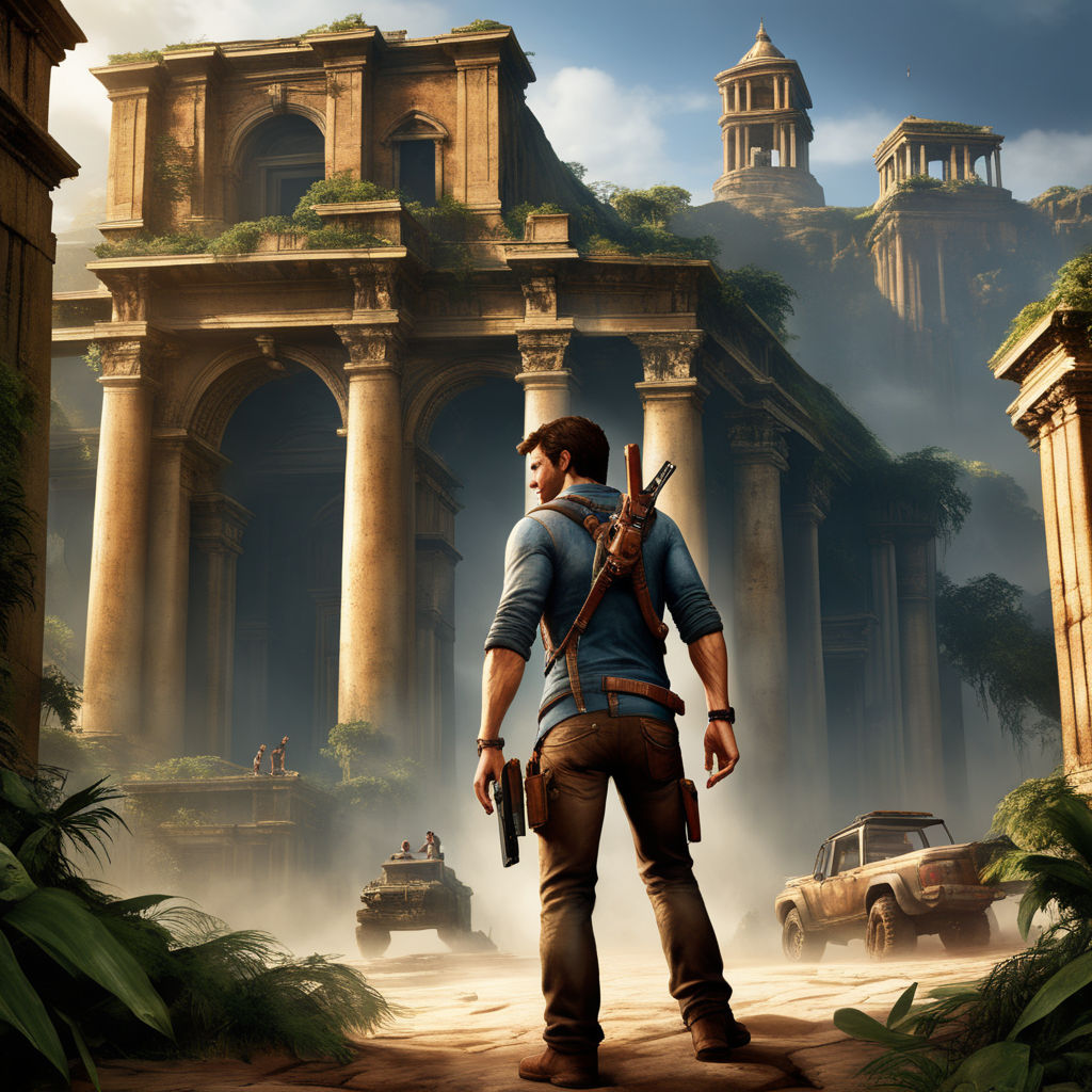 Wallpaper desert, soldiers, ruins, Nathan Drake, Uncharted 3