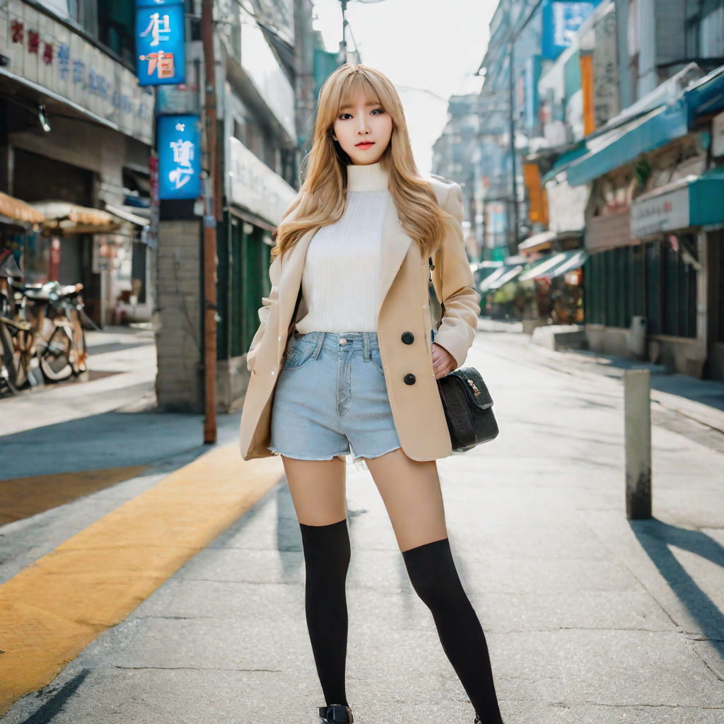 Happy enjoyed Korean young woman in khaki green shirt stylish eyewear looks  aside posing isolated on over beige pastel studio background. Cool fashion  Stock Photo - Alamy