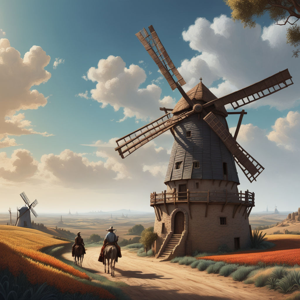 Anime Girl And Windmills Live Wallpaper - MoeWalls