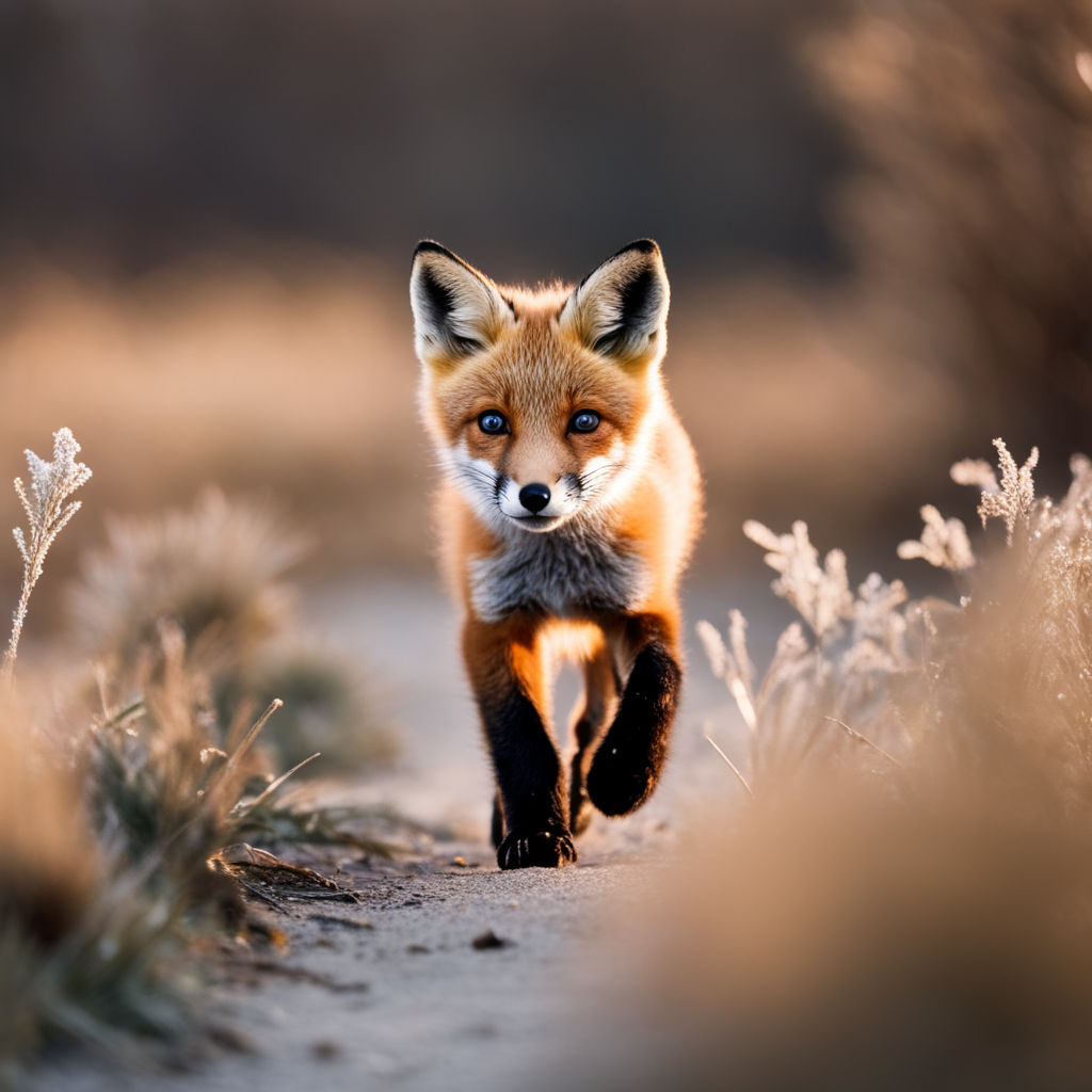 cute baby red foxes