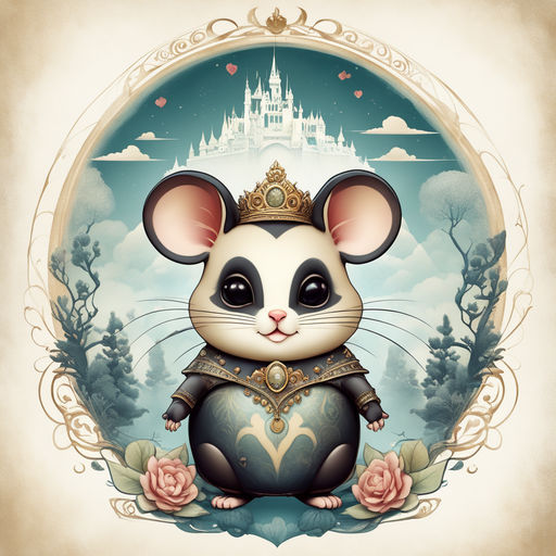 Cuteness overload. Insanely detailed portrait mouse queen. adorable Fairytale\