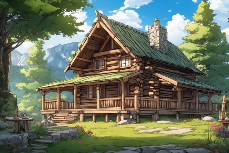 HD wallpaper: anime, cabin, #realistic depiction, 1808 Photo, forest,  landscape | Wallpaper Flare