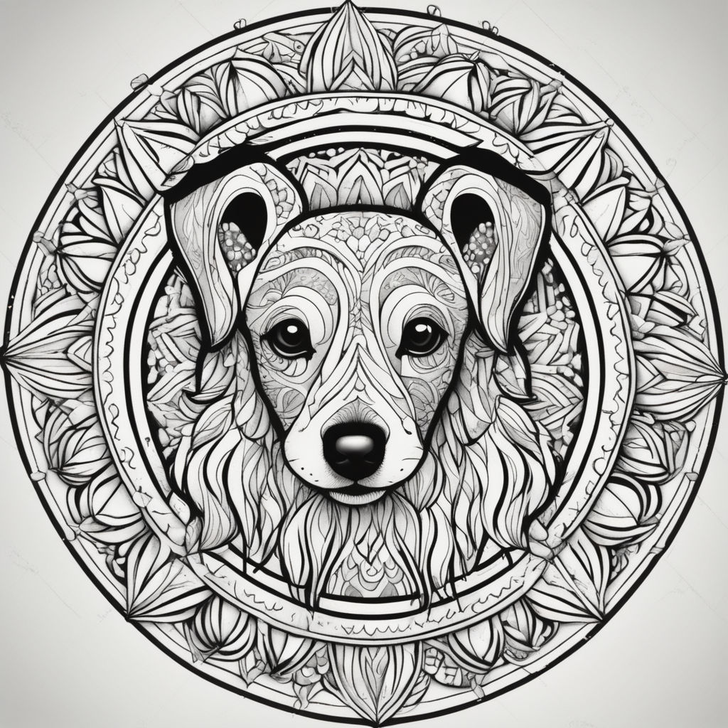 Desenho de Cachorro Para Colorir - Loja de Prompts