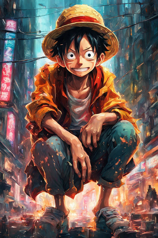 Neon Scratch Monkey D Luffy one Piece Poster for Sale by BlaqMarqet