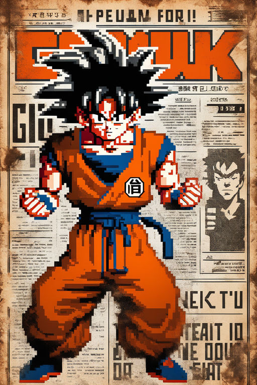 Poster, Quadro Dragon Ball Z - Goku Jump em