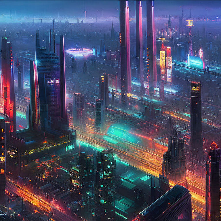 4K, cyberpunk, cyber city, futuristic city, artwork, futuristic, skyscraper