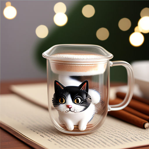 Cute Cat and Fish Shaped Tea Mug