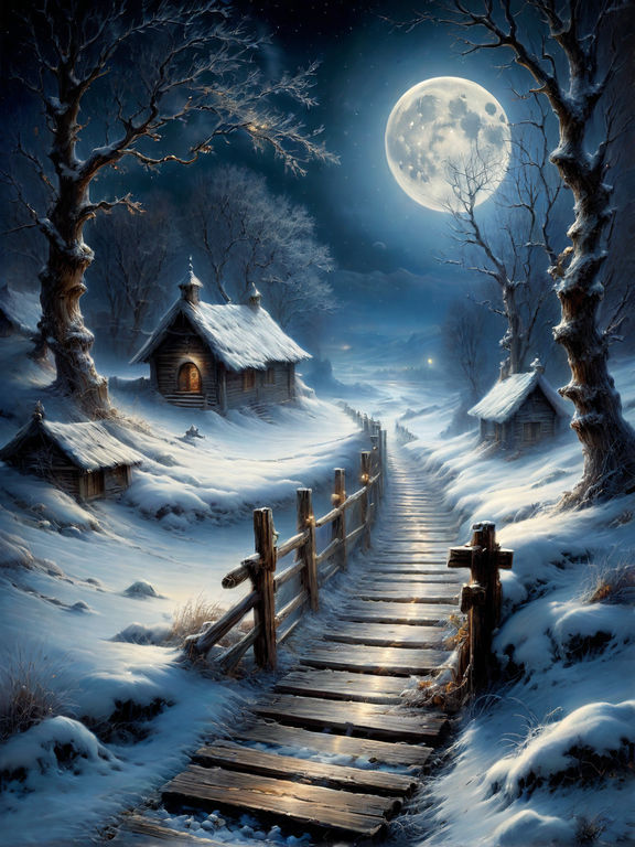 Winter Night in Moonlight