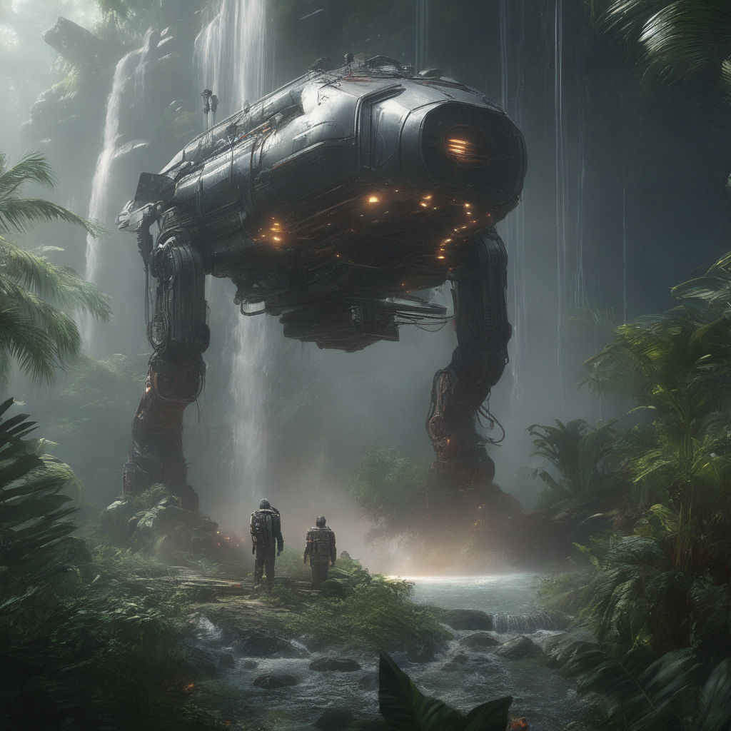 sci fi concept art jungle