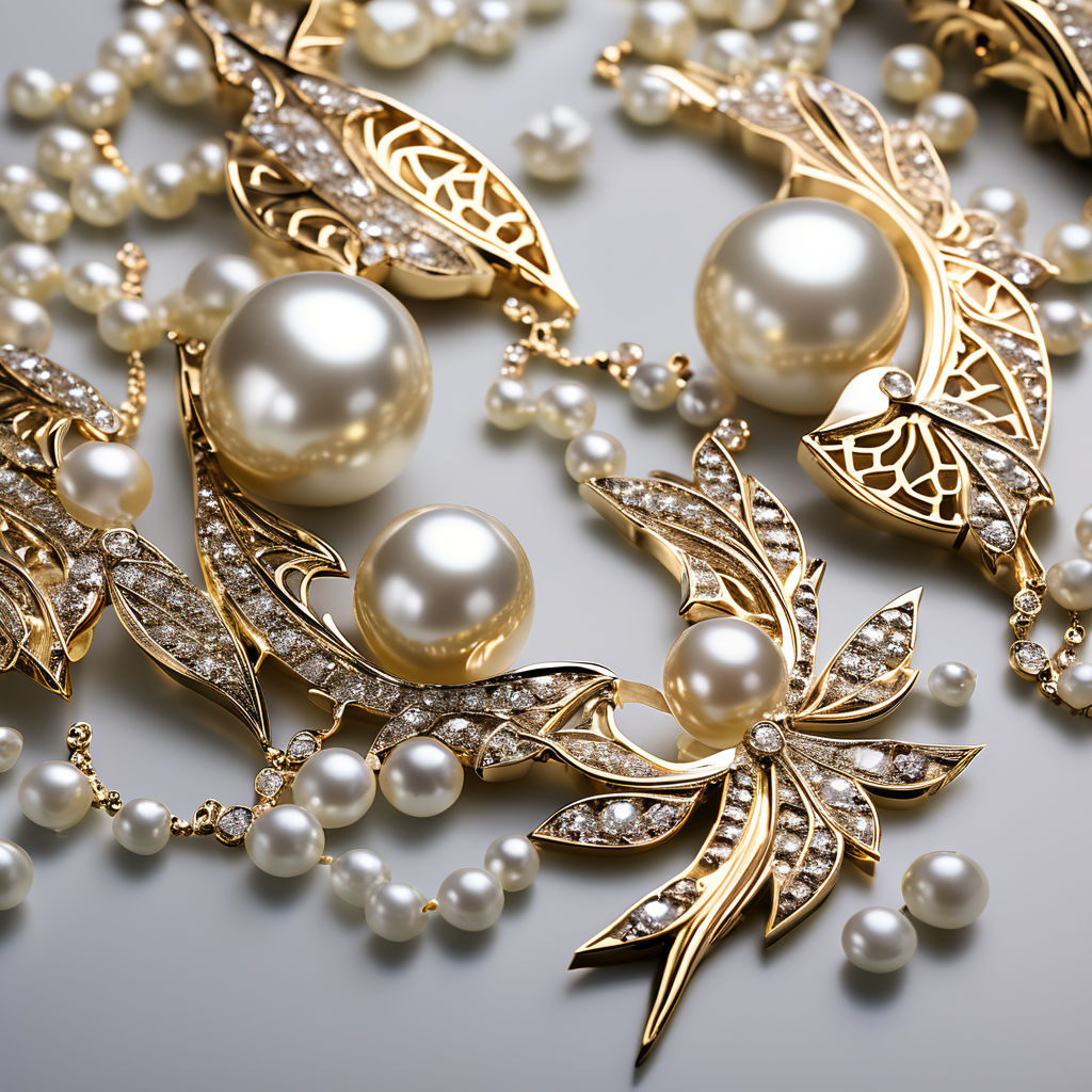 a multi-layered pearl necklace - Playground