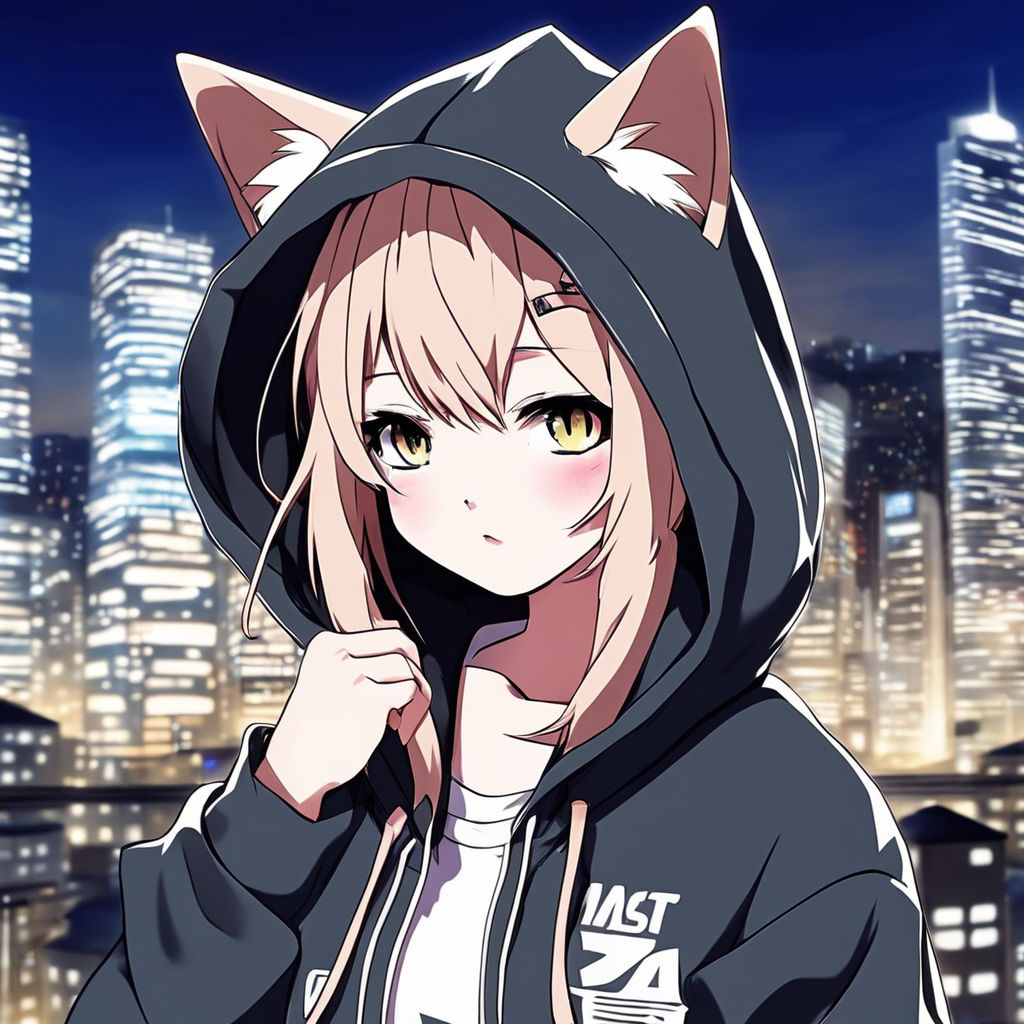 cat girl playing video games [original] : r/kemonomimi