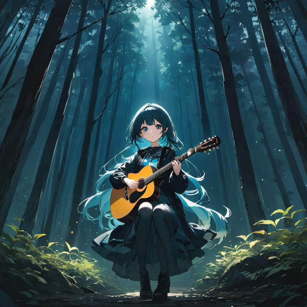 dark silhouette Anime girl - Playground