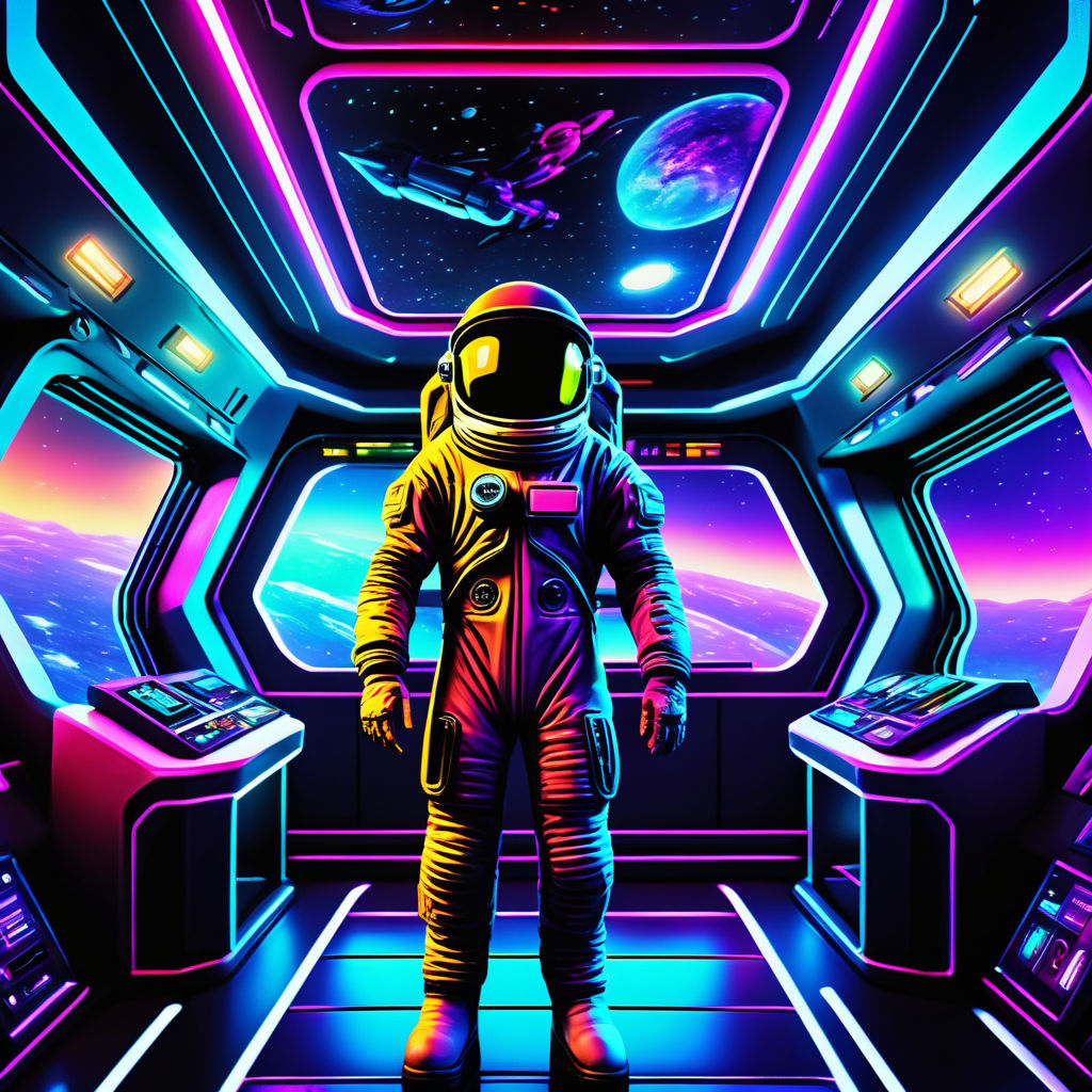 PC WALLPAPER 4K - SYNTHWAVE ASTRONAUT - AESTHETIC STYLE