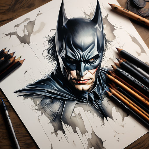 batman, Pencil Sketch - Arthub.ai