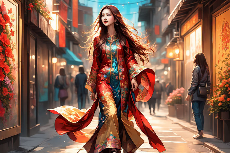 Top Grade Asian Vietnamese Traditional Dress, Vietnam National Queen Ao Dai  Dress, Vietnam Palace Royal Empress