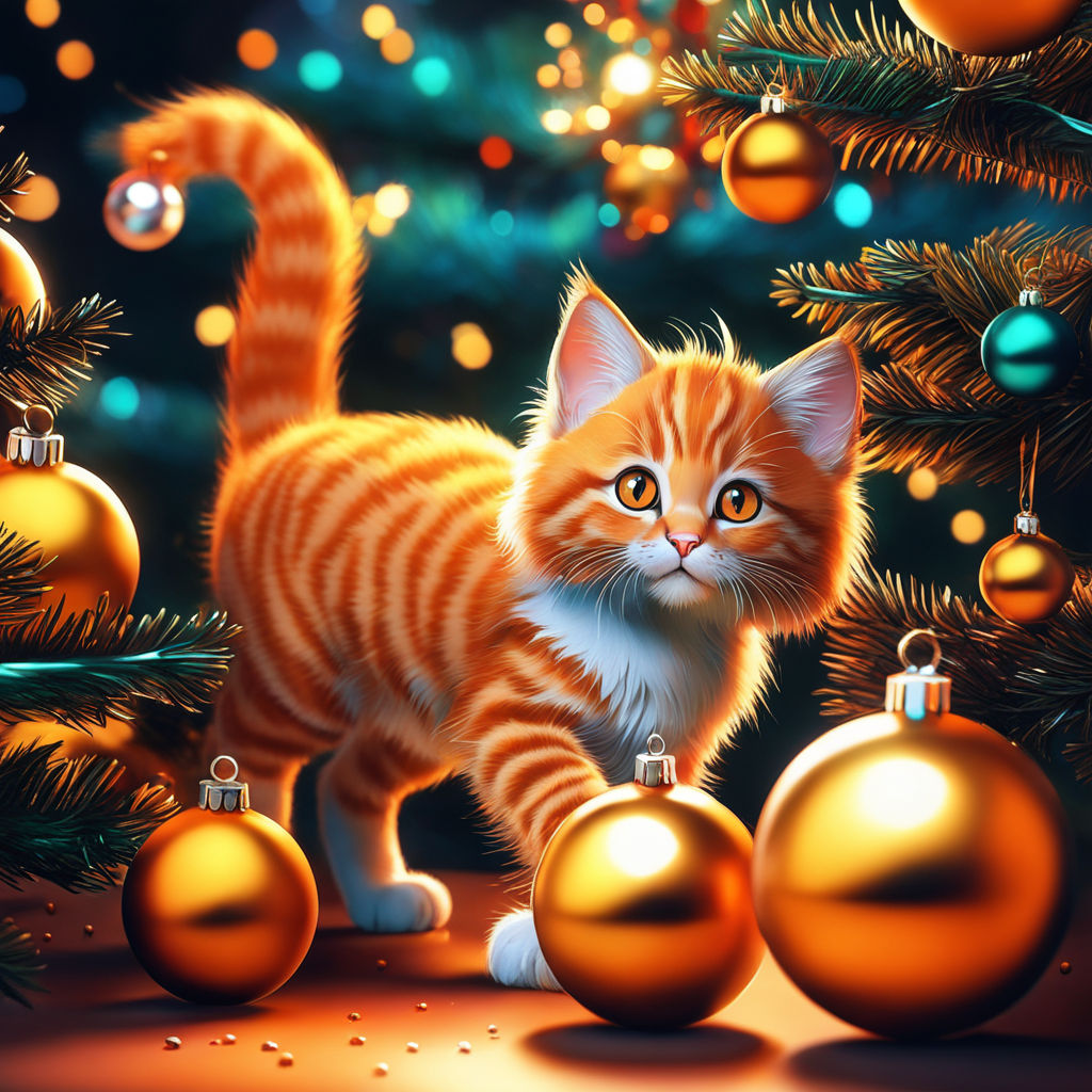 funny cat christmas wallpaper