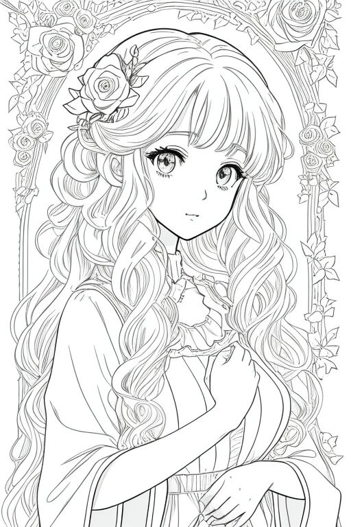 Anime Coloring Pages For Kids & Adults - World of Printables