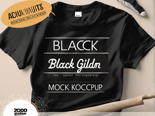 Gildan 64000 Black Mockup Male Mockup T-shirt Mockup 64000 